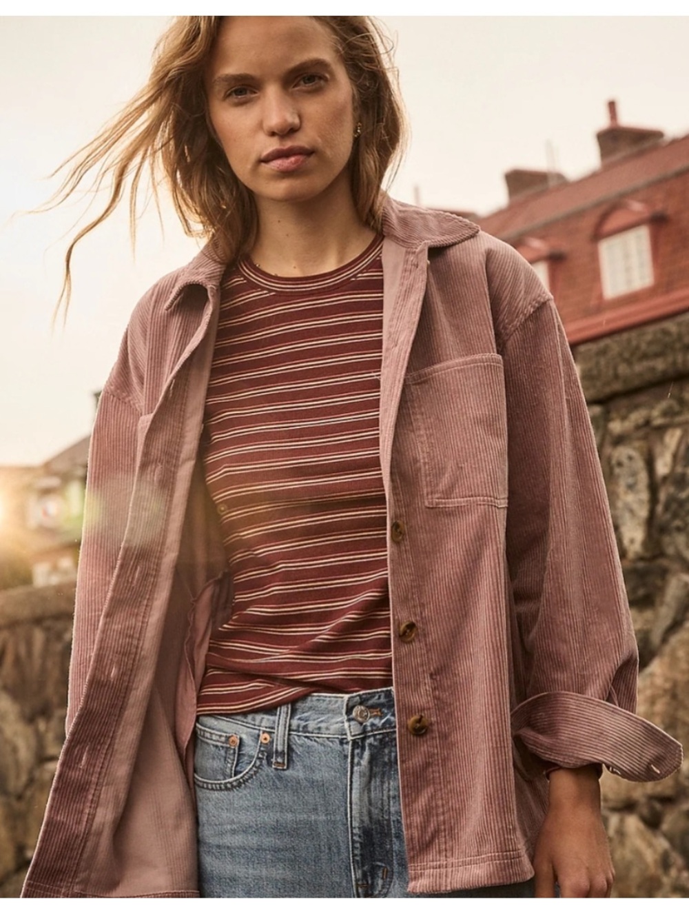 Madewell Corduroy Kentwood Oversized Shirt Jacket Shacket